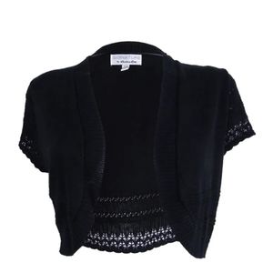 Signature by Robbie Bee Women's Short-Sleeve Open Front Cardigan 2×